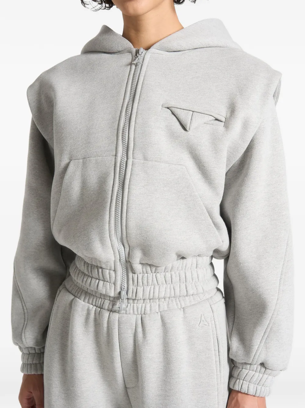 Manière De Voir Louna Zip-up Hoodie In Gray