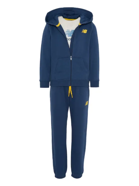 New Balance Kids hooded logo-detail tracksuit set