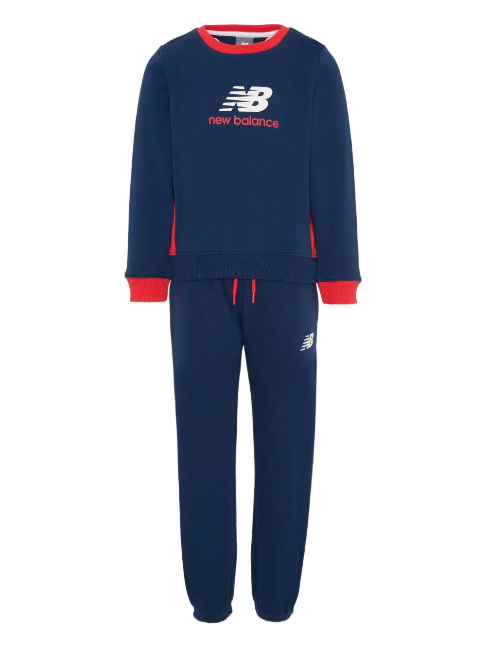 New Balance Kids logo-detail tracksuit set - Blu