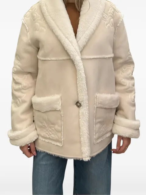 MC2 Saint Barth embroidered shearling textured jacket