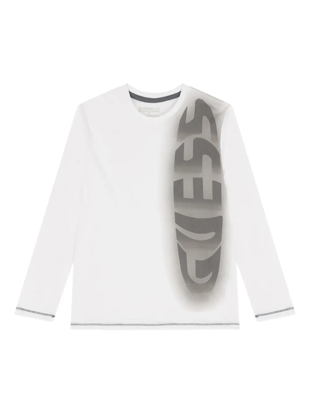 guess kids logo-print long-sleeve T-shirt - Bianco