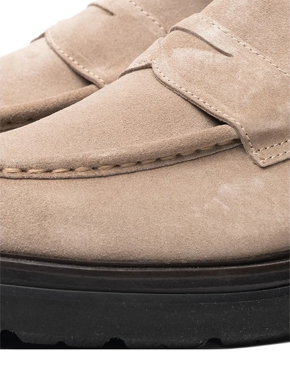 Poche Paris Loafers met vlakken Beige