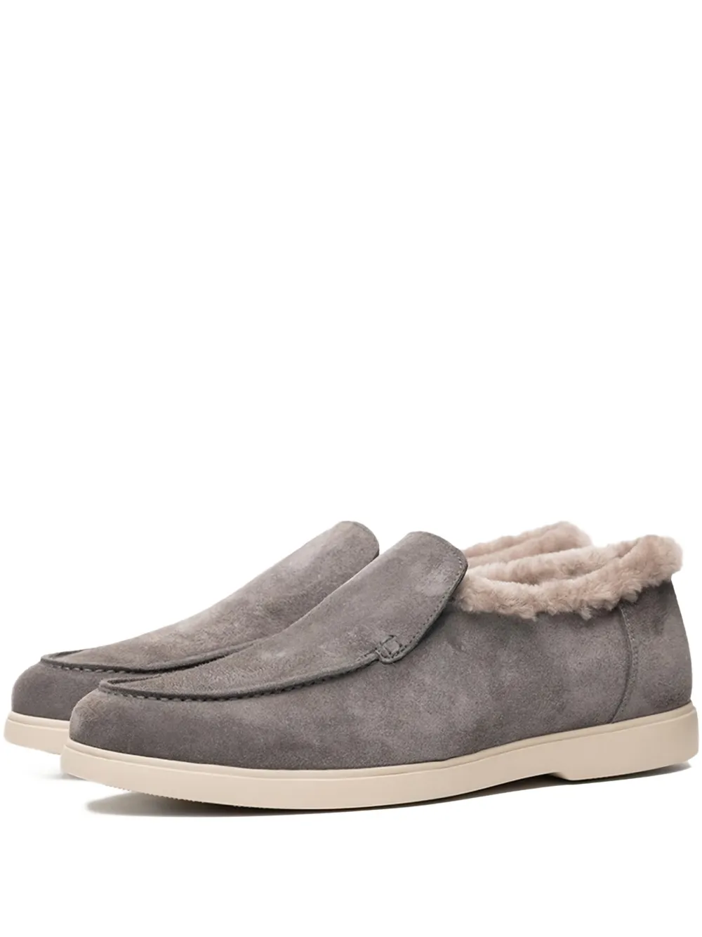 Poche Paris shearling trim loafers Grijs