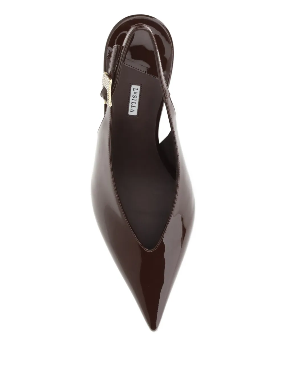 Le Silla 80 mm Clivage slingback pumps Bruin