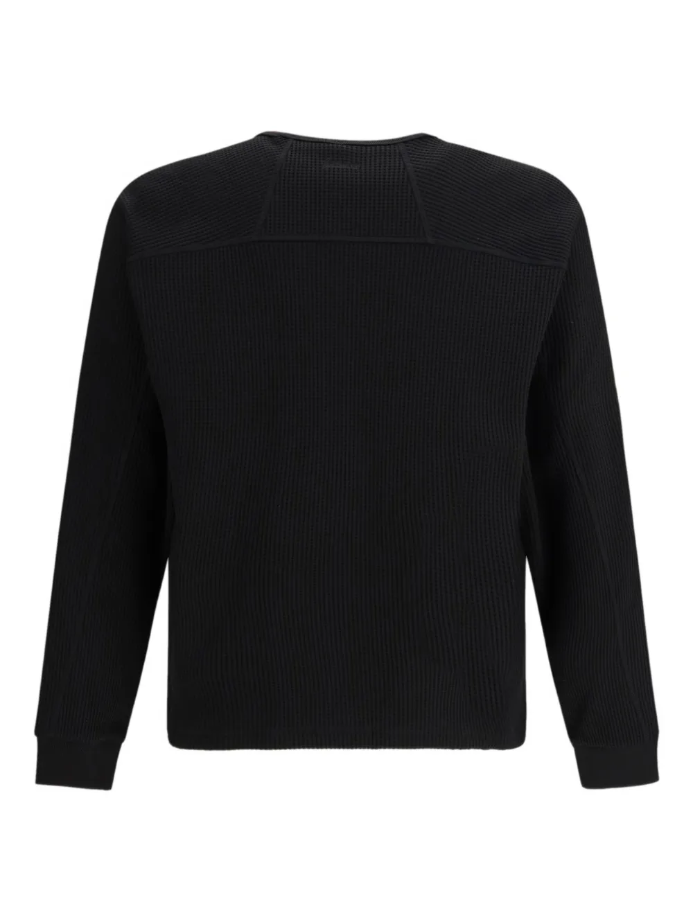 Laminar waffle-knit sweatshirt - Zwart