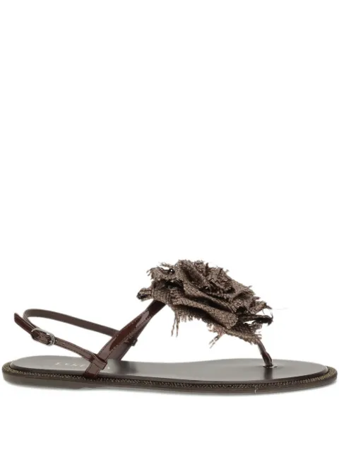 Le Silla flower-appliqué sandals
