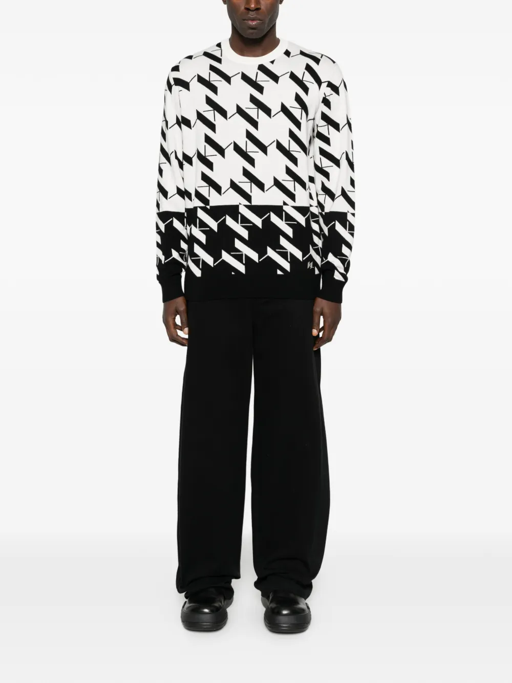 Karl Lagerfeld patterned sweater - Wit