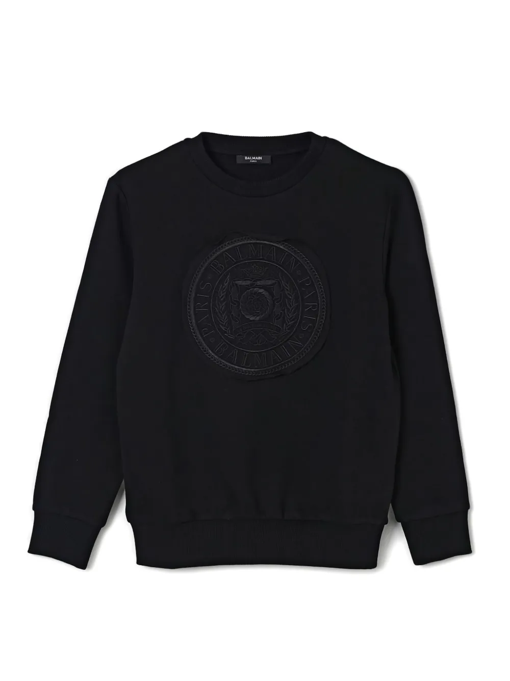 Balmain Embossed Sweatshirt In Black