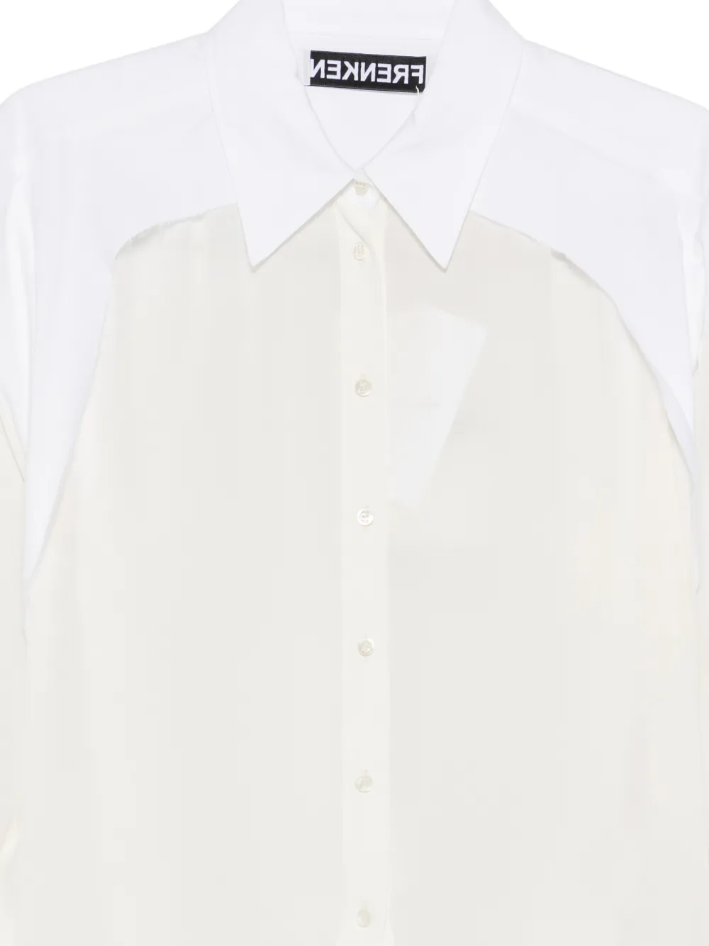  Frenken Camisa Semitranslúcida - Blanco 