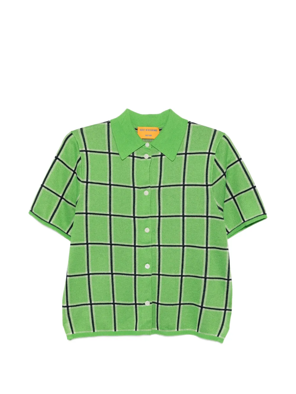 Guest In Residence plaid collared shirt - Verde