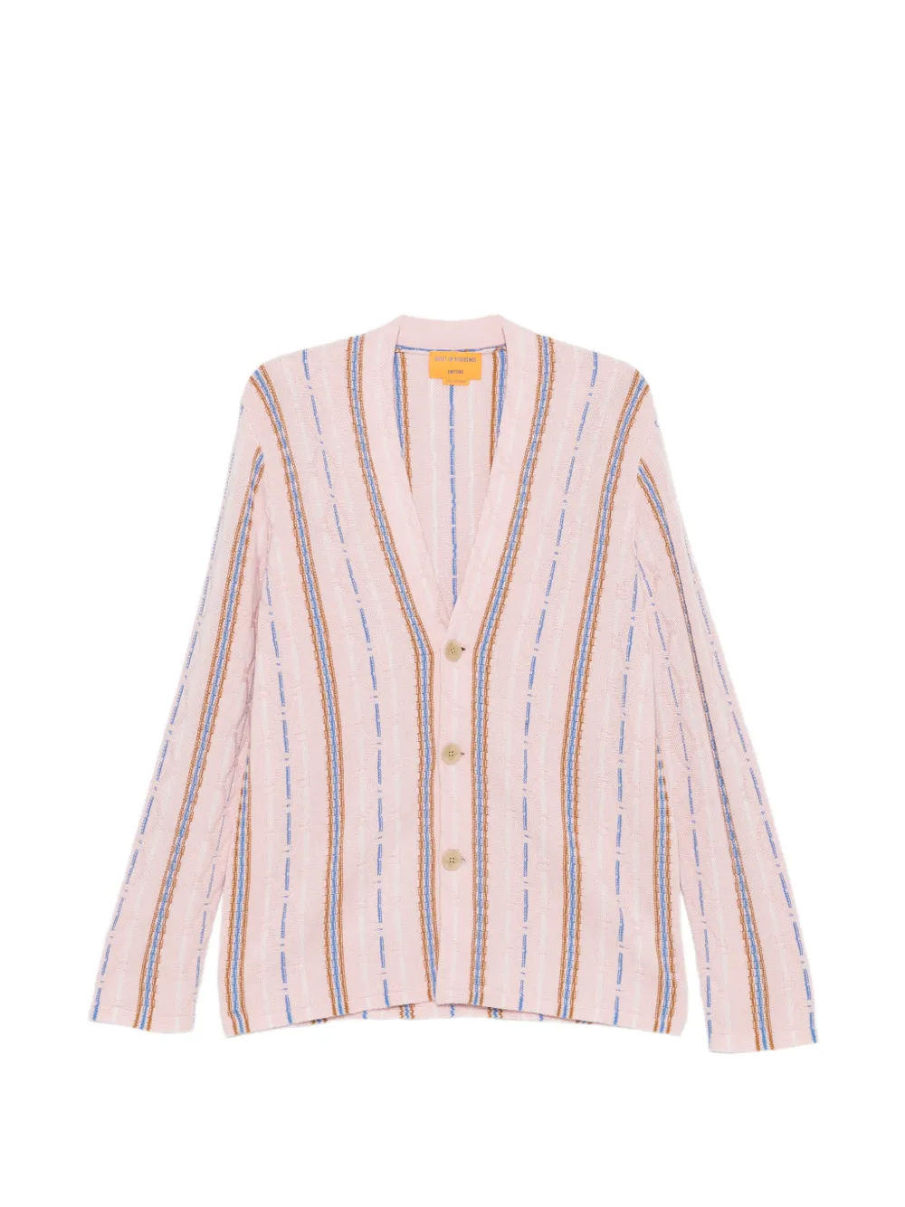 Guest In Residence Baja striped buttoned cardigan - Pink