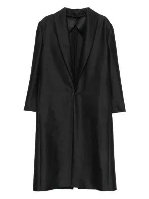 Ermanno Scervino Floral Embroidery Coat | Black | FARFETCH JO