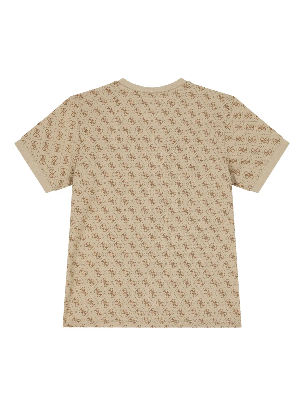 Guess Logo-pattern T-shirt In Brown