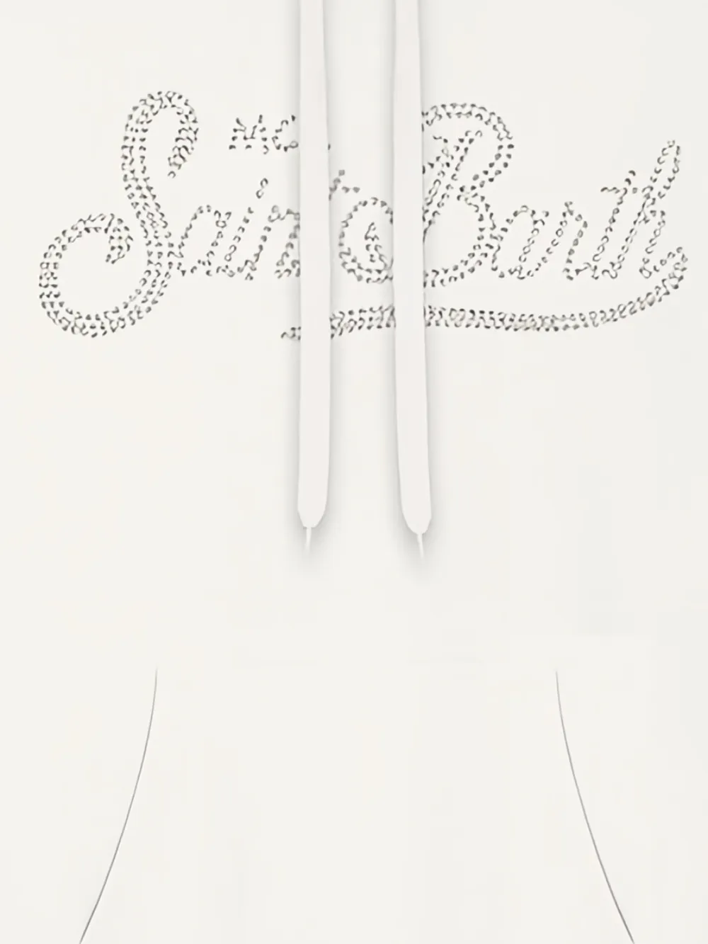 Mc2 Saint Barth Virginia Strass-print Hoodie In White