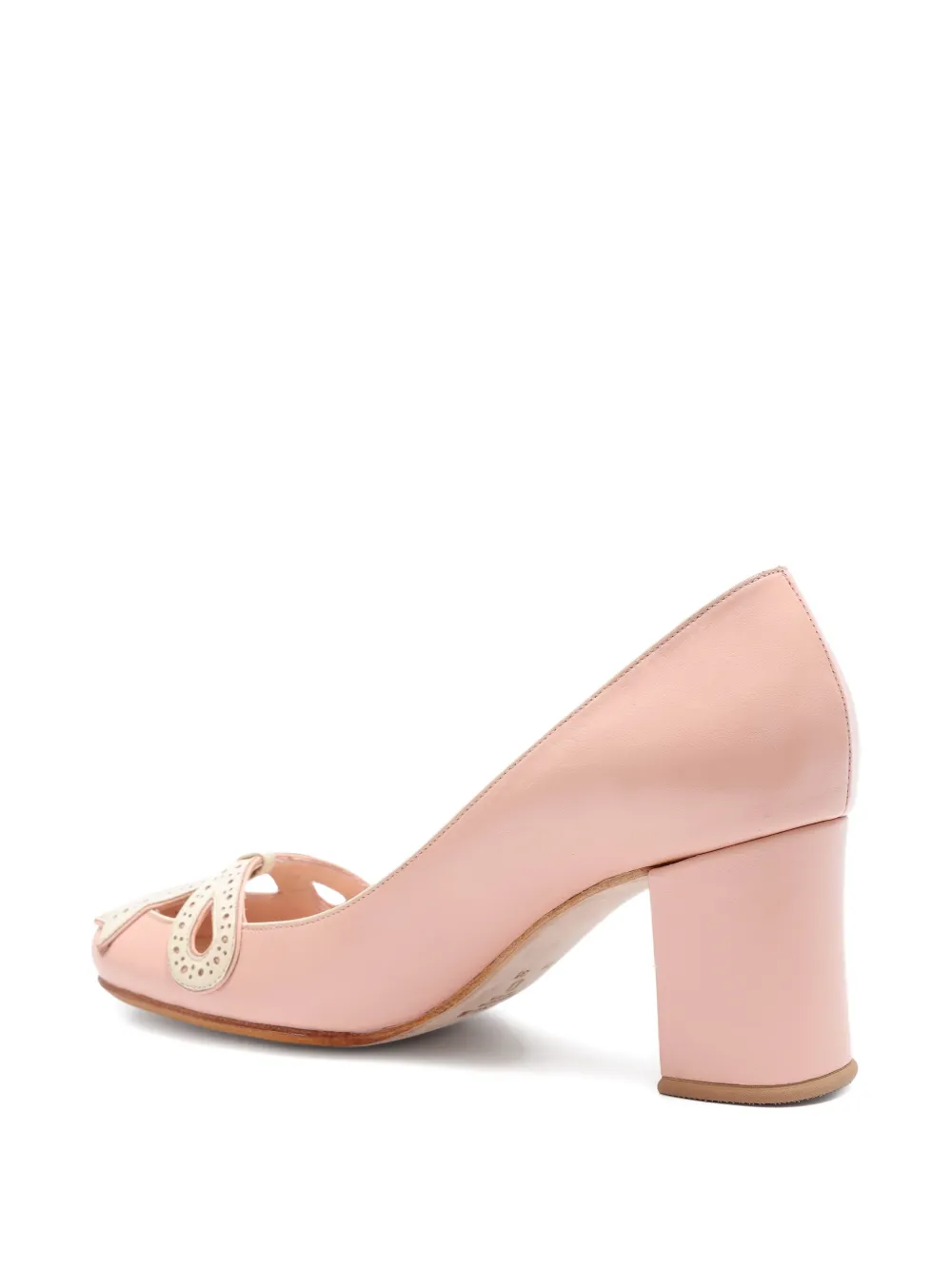 Sarah Chofakian Audrey Bow Pumps In Pink