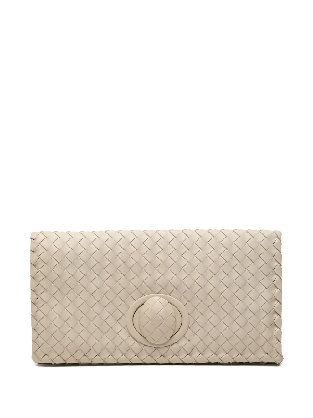 Bottega Veneta Pre-Owned 2012-2025 Nappa Intrecciato Turn Lock clutch bag - Marrone