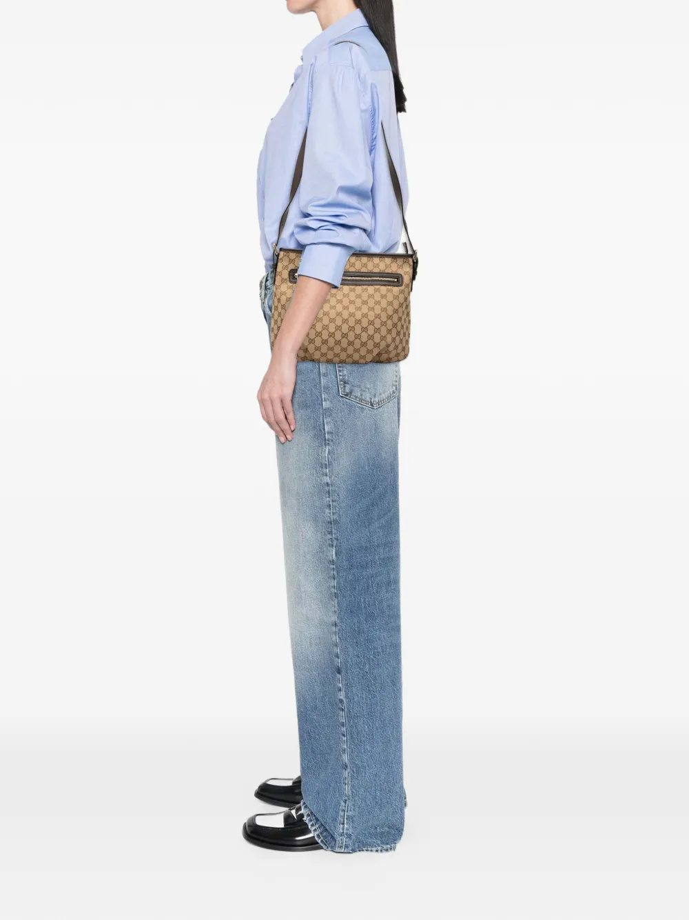 Click to view more detailed imagery on our partner's website Pre-owned Gucci 2000-2015 Gg Canvas Crossbody Bag In Brown