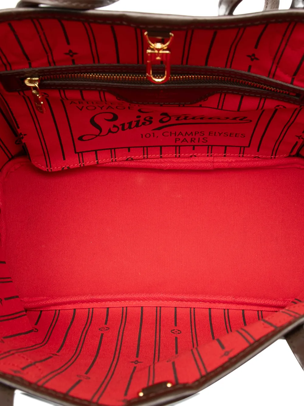 LOUIS VUITTON Pre-owned 2009 Damier Ebene Neverfull Pm Tote Bag In Brown