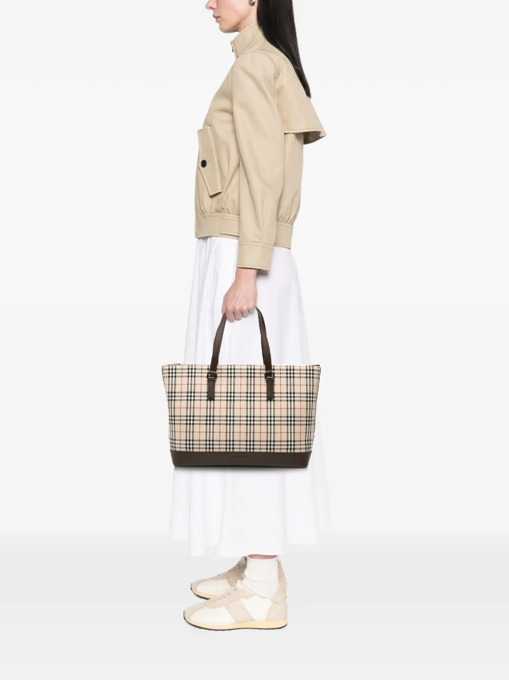 BURBERRY Pre-owned 2000-2017 House Check Canvas Tote Bag In Brown