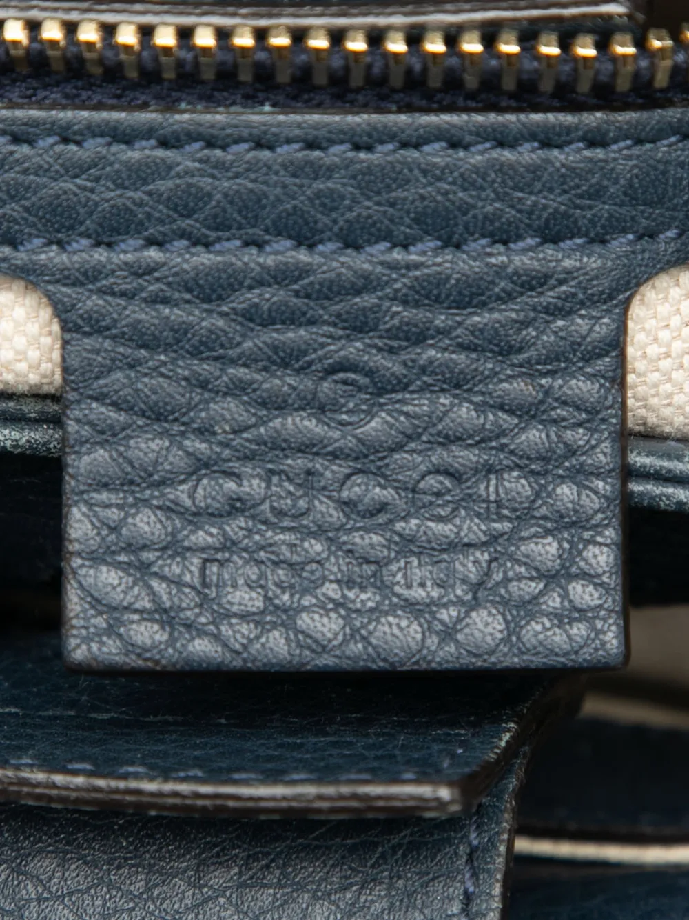 Pre-owned Gucci 2000-2015 Small Calfskin Bamboo Shopper Satchel In Blue