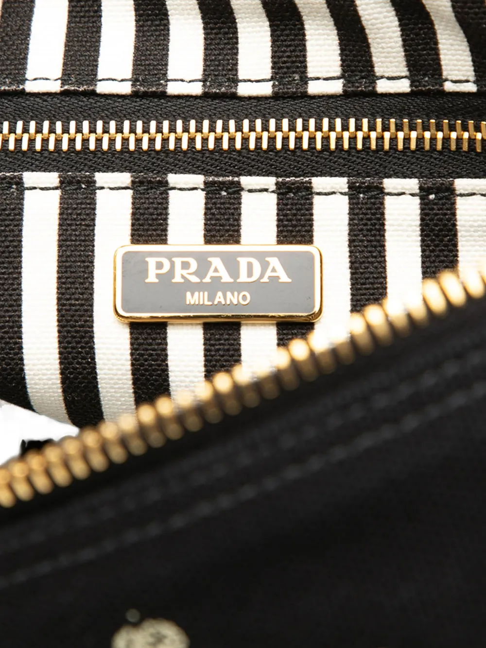PRADA Pre-owned 2013-2025 Canvas Canapa Logo Pouch In Black