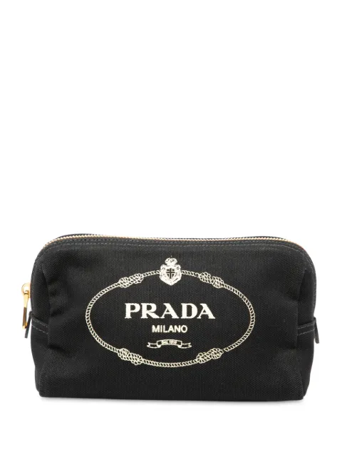 Prada Pre-Owned 2013-2025 Canvas Canapa Logo pouch