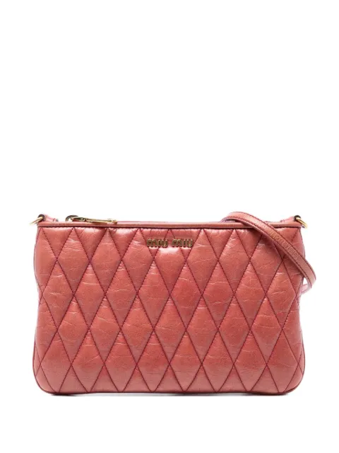 Miu Miu Pre-Owned 2000-2025 Matelasse Lambskin crossbody bag