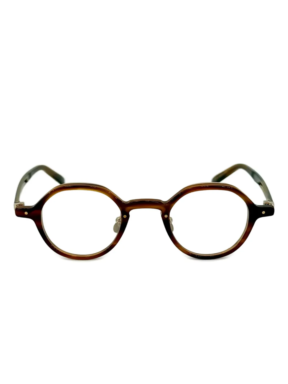 Yellows Plus Winston round-frame glasses | Brown | Image 1