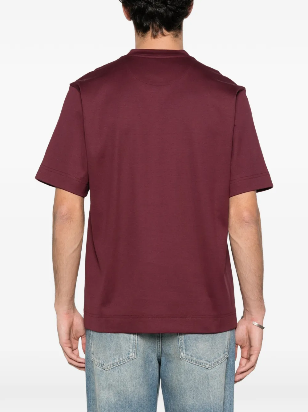 FENDI T-shirt met logoplakkaat Rood