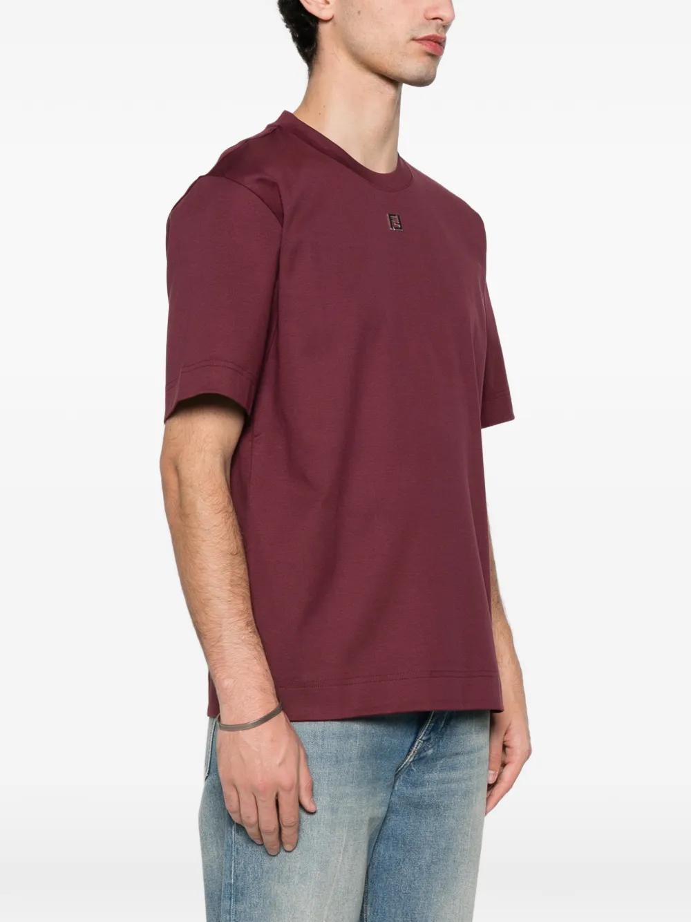 FENDI logo-plaque T-shirt - Rood