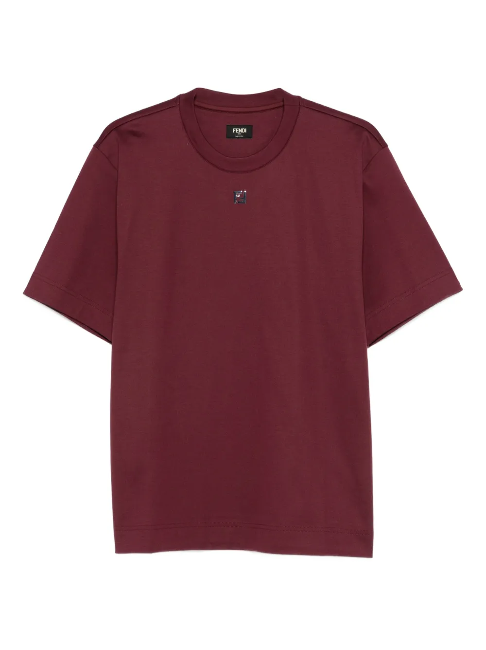 FENDI logo-plaque T-shirt | Red | Image 1