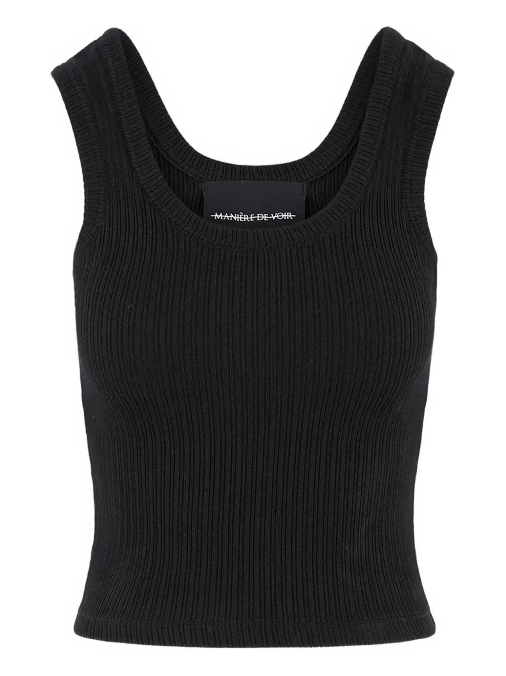 Manière De Voir Liane Ribbed Scoop-neck Tank Top In Multi