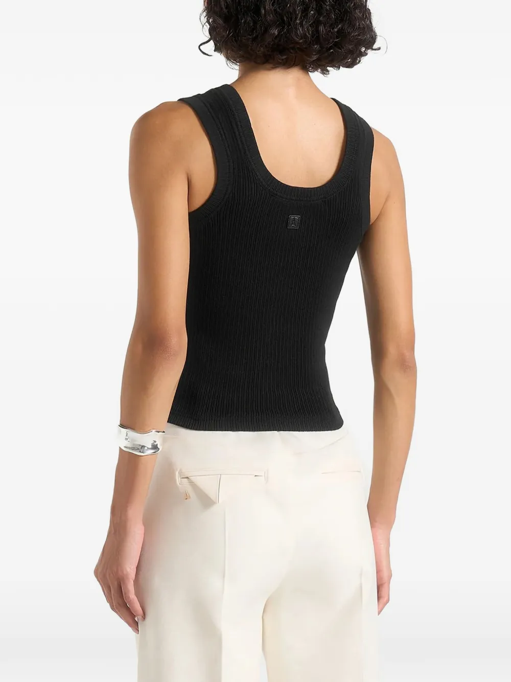Manière De Voir Liane Ribbed Scoop-neck Tank Top In Multi