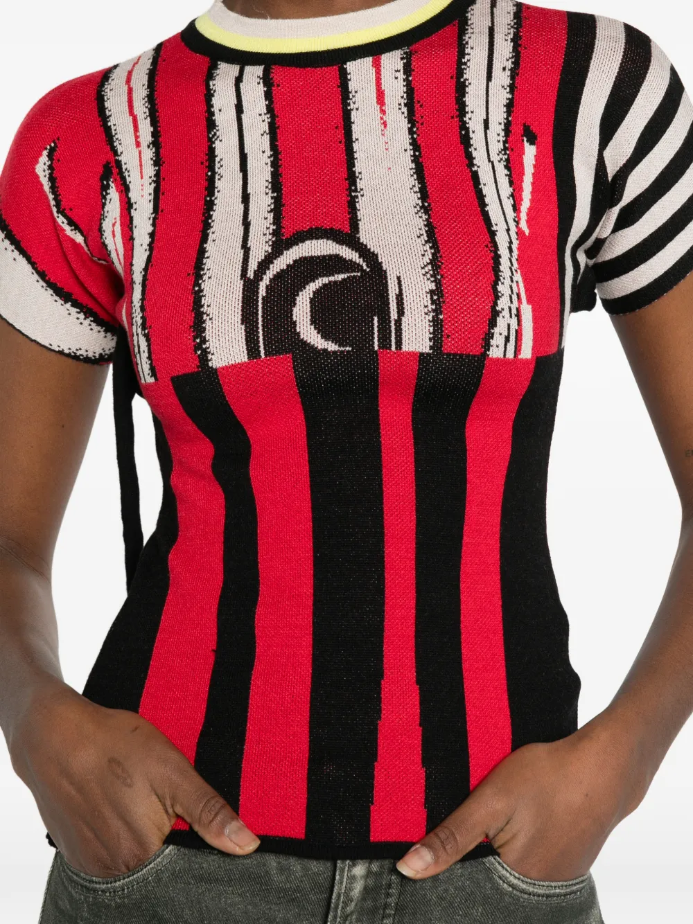 Ottolinger Gestreept T-shirt Rood