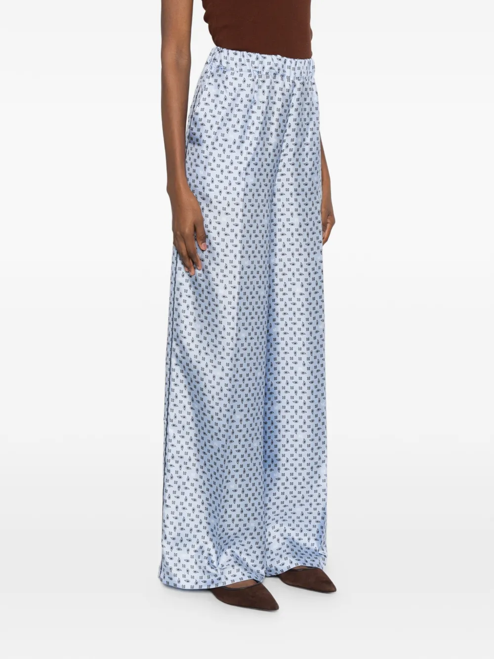 Max Mara x E. Marinella broek met print Blauw