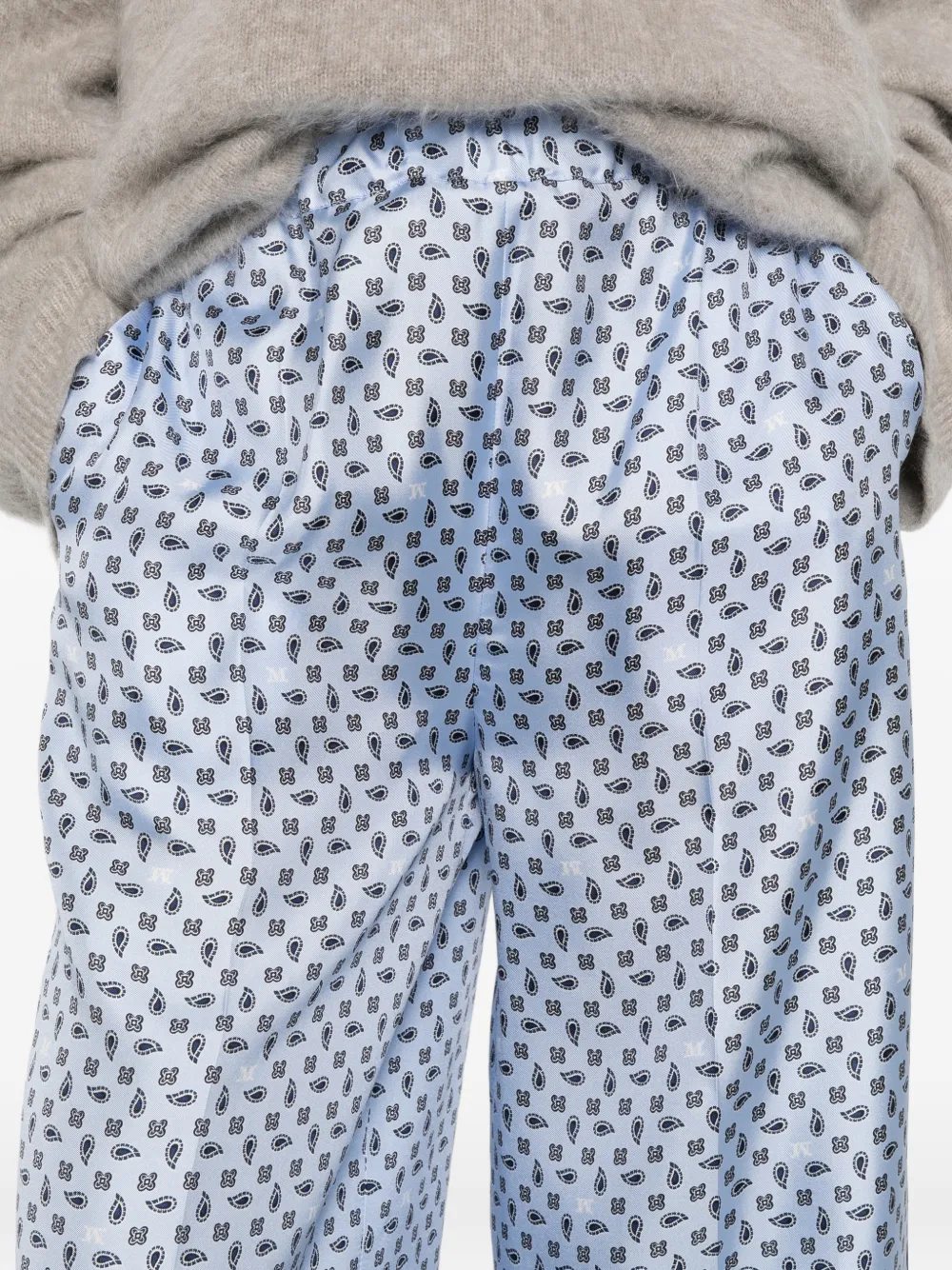 Max Mara x E. Marinella broek met print Blauw