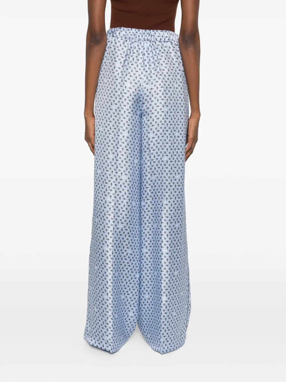 Max Mara x E. Marinella broek met print Blauw