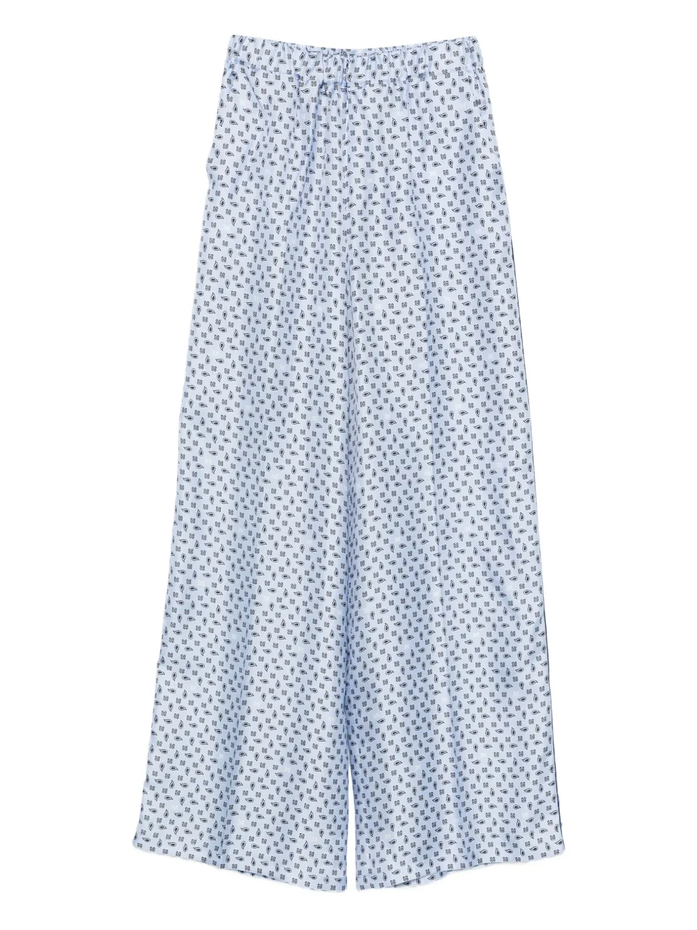 Max Mara x E. Marinella printed trousers - Blue