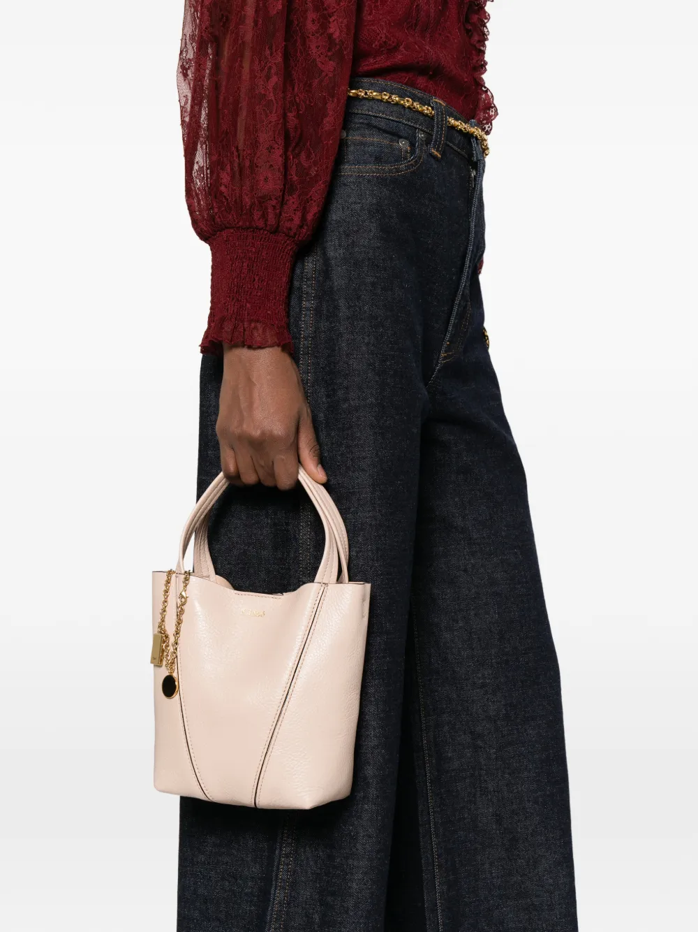 Chloé small  Spin tote bag - Roze