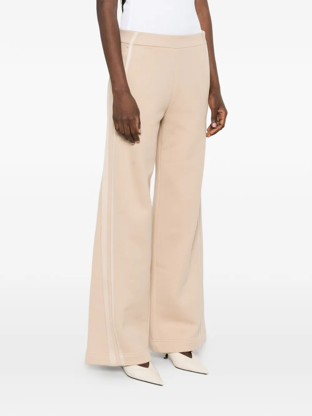 Max Mara Broek met wijde pijpen Beige