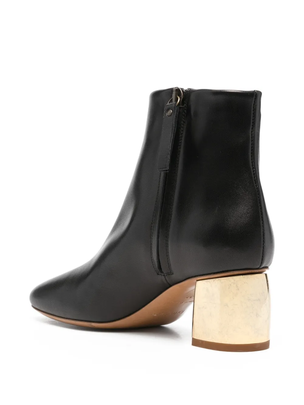 Forte Enkellaarzen met blokhak Zwart
