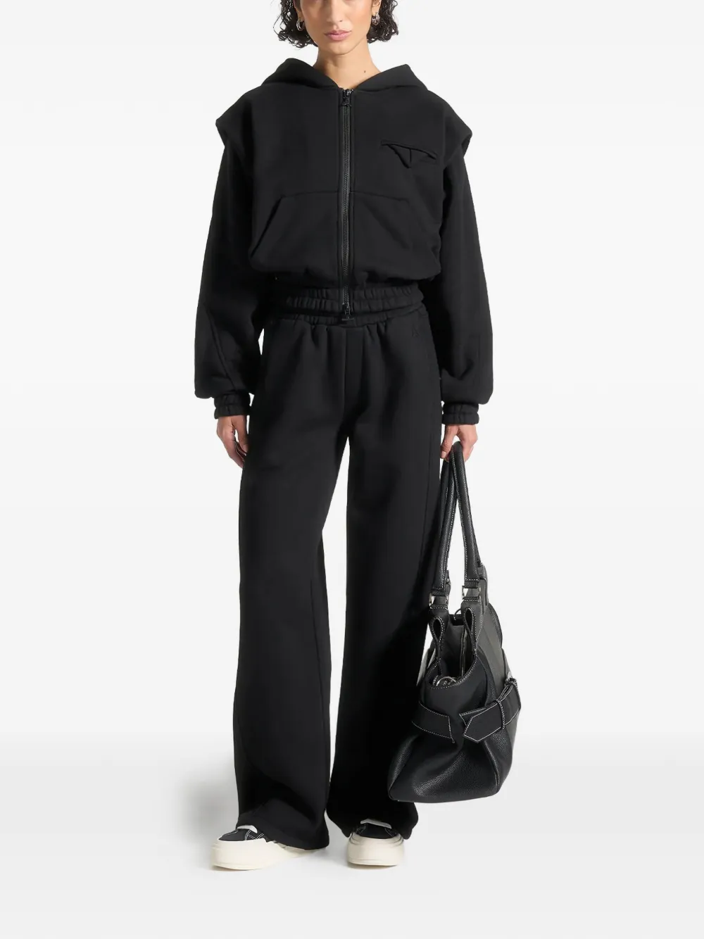 Manière De Voir Louna zip-up hoodie - Zwart