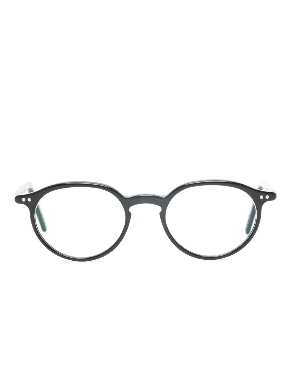 Lunor 圆形镜框眼镜 In Black