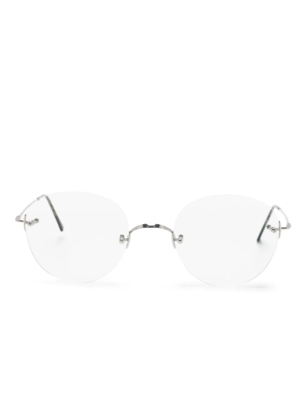 Lunor 圆形镜框眼镜 In Silver