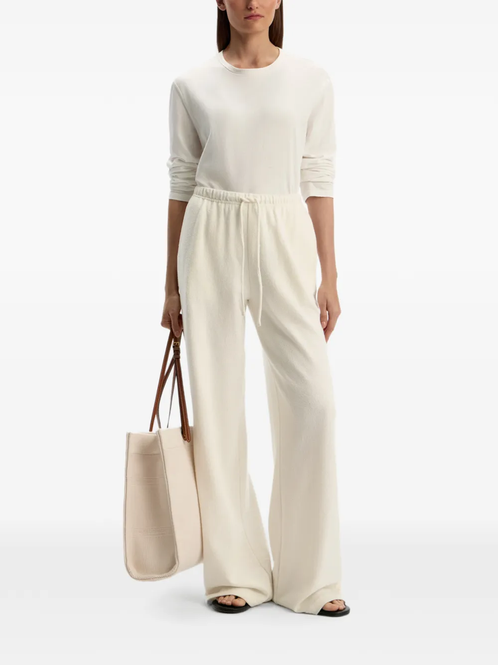 12 STOREEZ Broek met textuur Wit