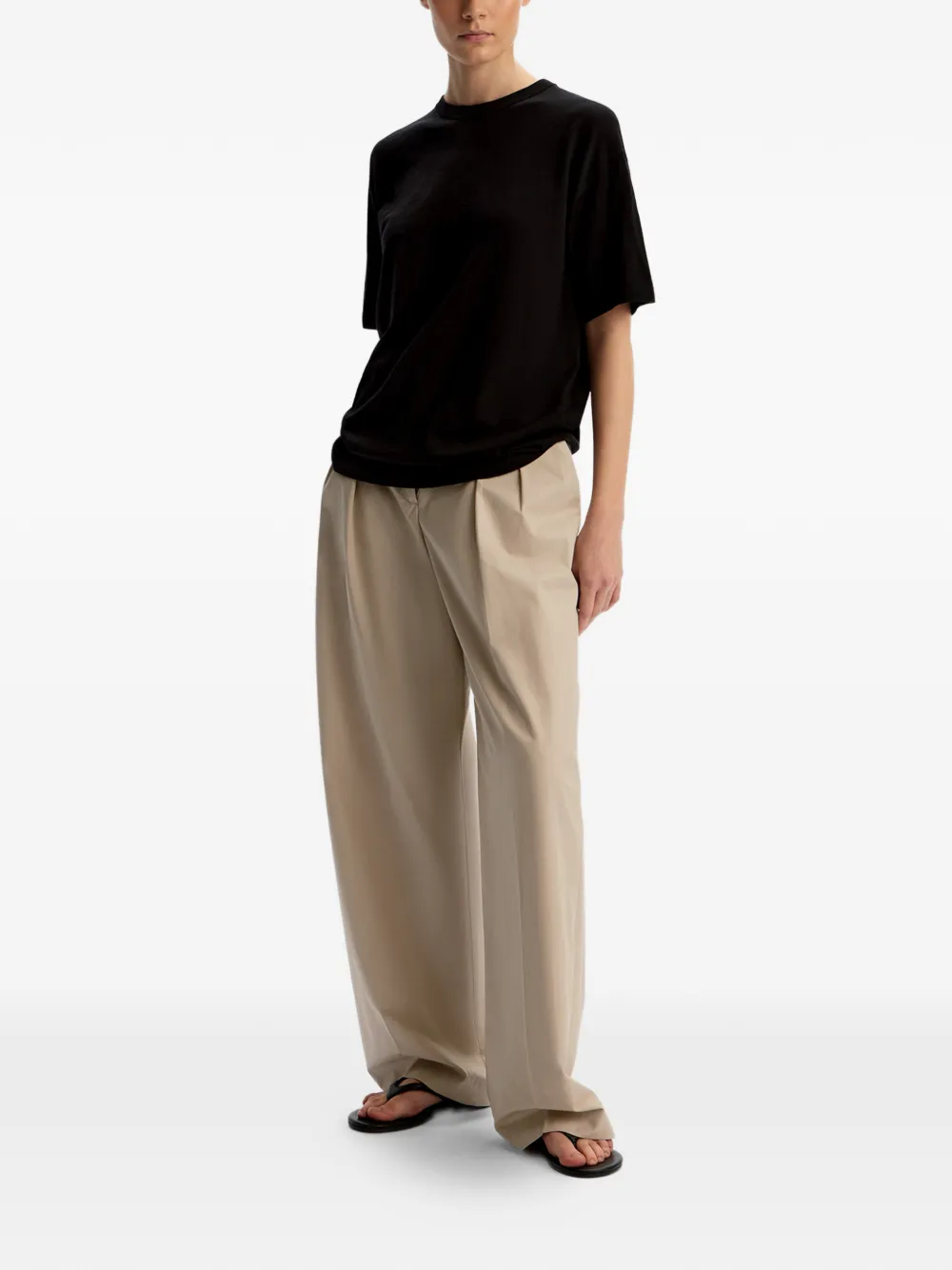 12 STOREEZ T-shirt met ronde hals Zwart