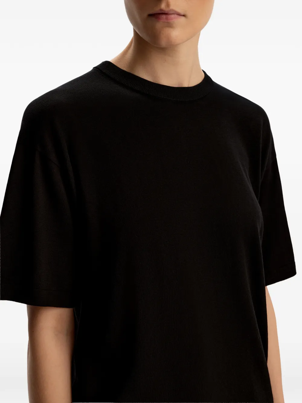 12 STOREEZ T-shirt met ronde hals Zwart