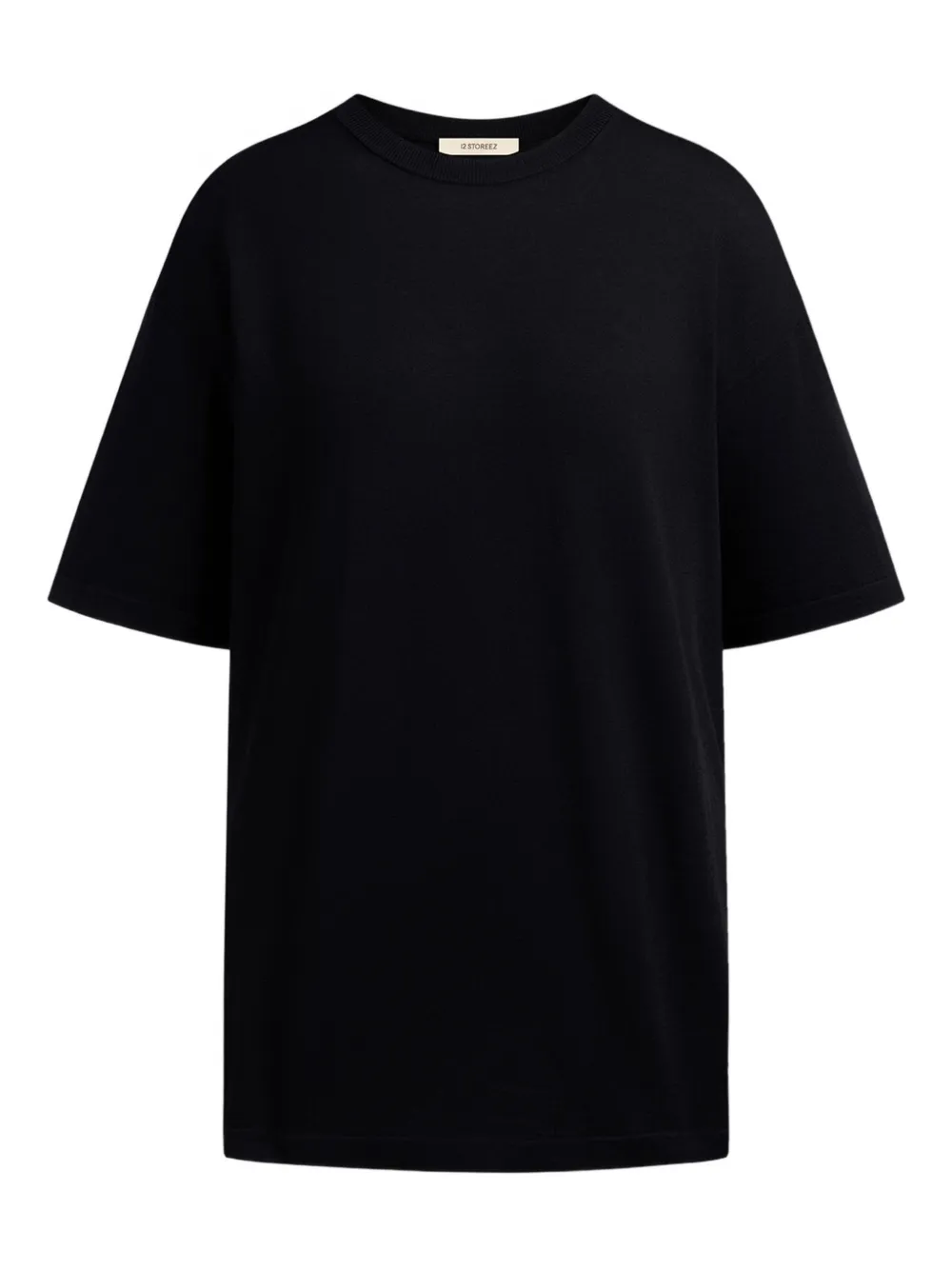 12 STOREEZ T-shirt girocollo - Nero