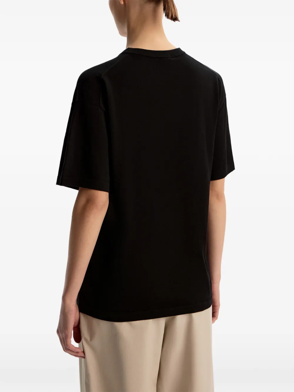 12 STOREEZ T-shirt met ronde hals Zwart