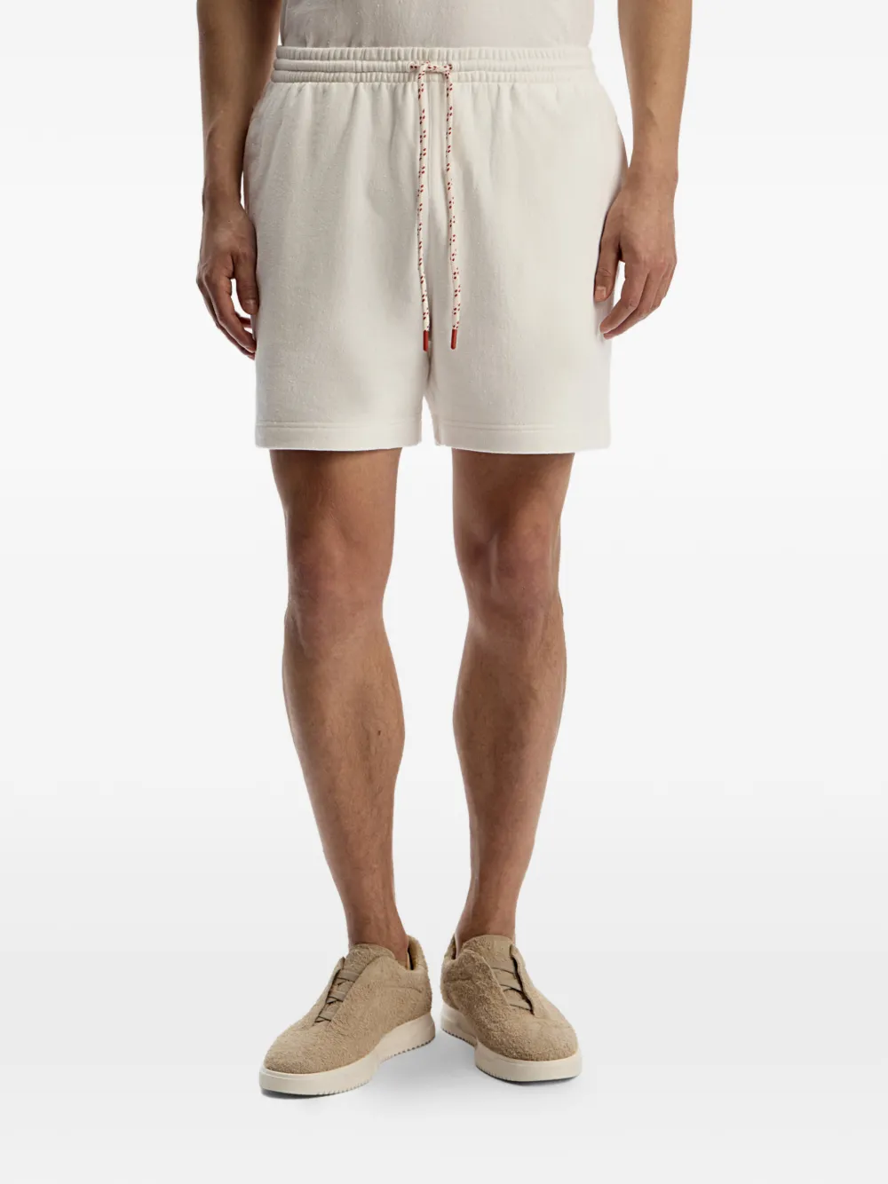 12 STOREEZ Terry trainingsshorts met textuur Wit